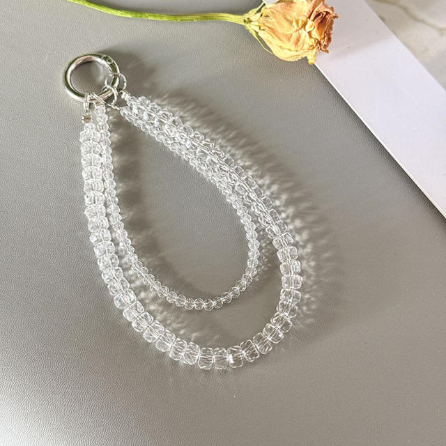 Double-layer Wheel Crystal Mobile Phone Chain Anti-lost Mobile Phone Lanyard