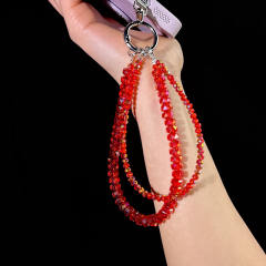 Double-layer Wheel Crystal Mobile Phone Chain Anti-lost Mobile Phone Lanyard