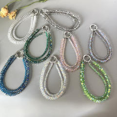 Double-layer Wheel Crystal Mobile Phone Chain Anti-lost Mobile Phone Lanyard
