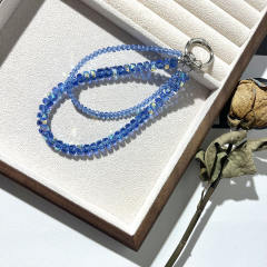 Double-layer Wheel Crystal Mobile Phone Chain Anti-lost Mobile Phone Lanyard