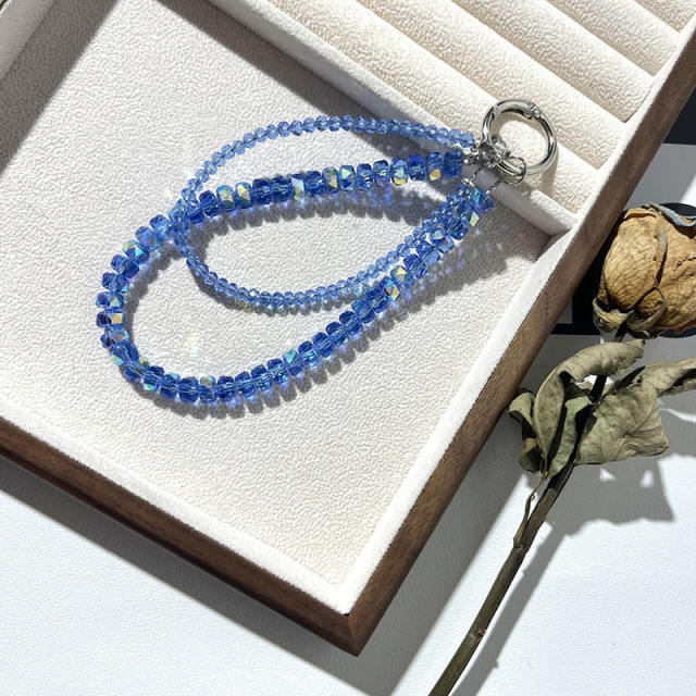 Double-layer Wheel Crystal Mobile Phone Chain Anti-lost Mobile Phone Lanyard