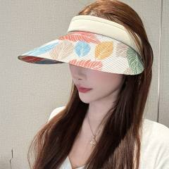Women's oversized sun hat with summer sun protection visor