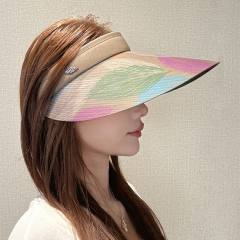 Women's oversized sun hat with summer sun protection visor