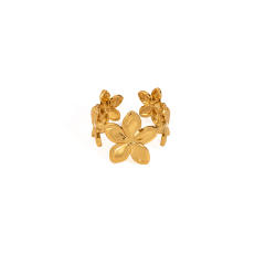 Stainless Steel rings Water Drop Flower Ring flower rings