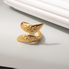 Stainless Steel rings Water Drop Flower Ring flower rings