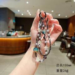 New Crystal Starfish Double-Layer Mobile Phone Chain