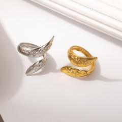 Stainless Steel rings Water Drop Flower Ring flower rings
