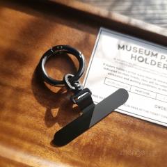 Black - metal rotating thin card strip + black round buckle