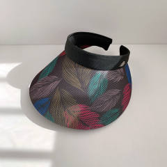 Women's oversized sun hat with summer sun protection visor