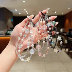 New Crystal Starfish Double-Layer Mobile Phone Chain