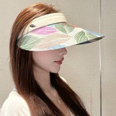 Women's oversized sun hat with summer sun protection visor