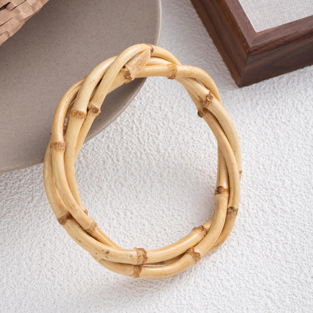 Boho hot sale woven bangle bracelet vacation hand jewelry