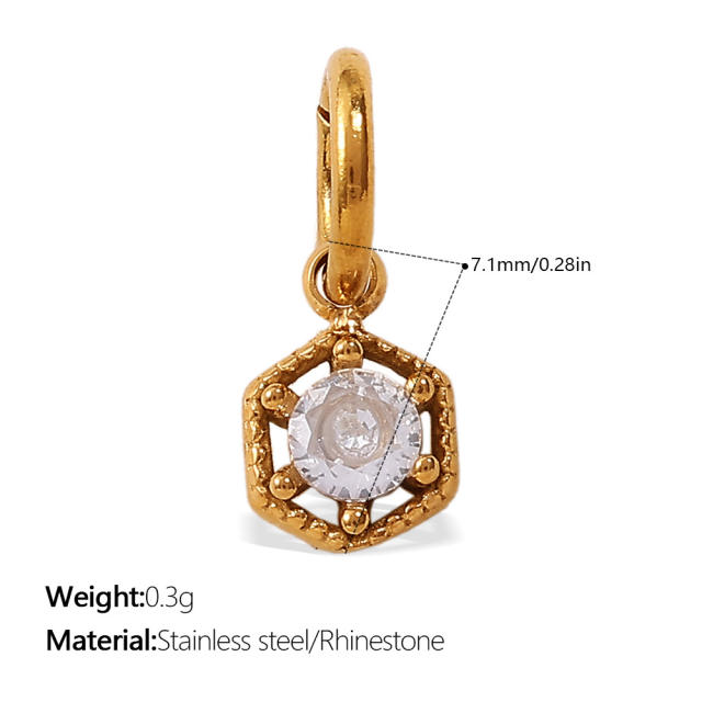 New Beach Ocean Vacation Style DIY Colorful Natural Stone Heart Pendant Accessories Plated 18K Gold Jewelry Pendant