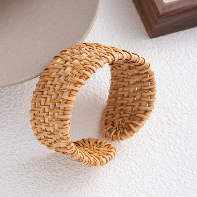 Boho hot sale woven bangle bracelet vacation hand jewelry