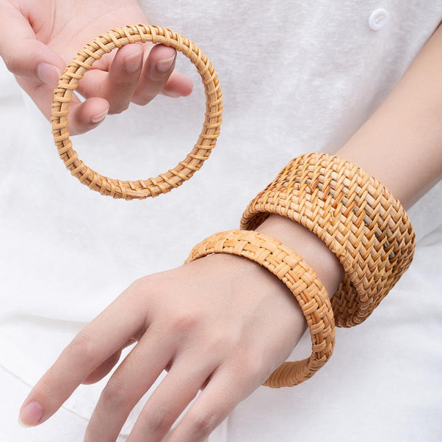 Boho hot sale woven bangle bracelet vacation hand jewelry