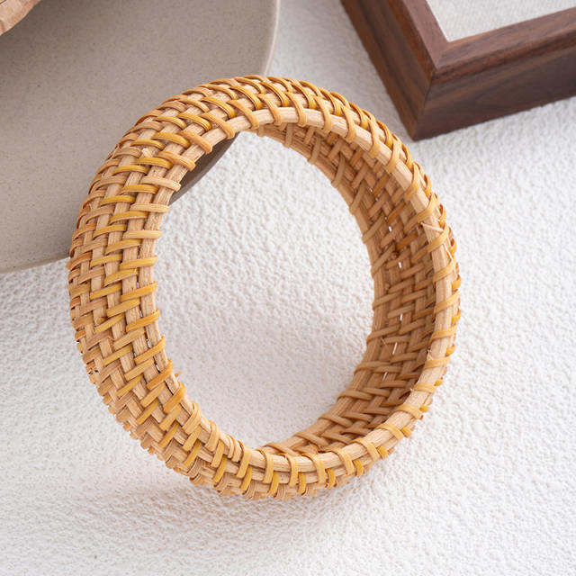 Boho hot sale woven bangle bracelet vacation hand jewelry