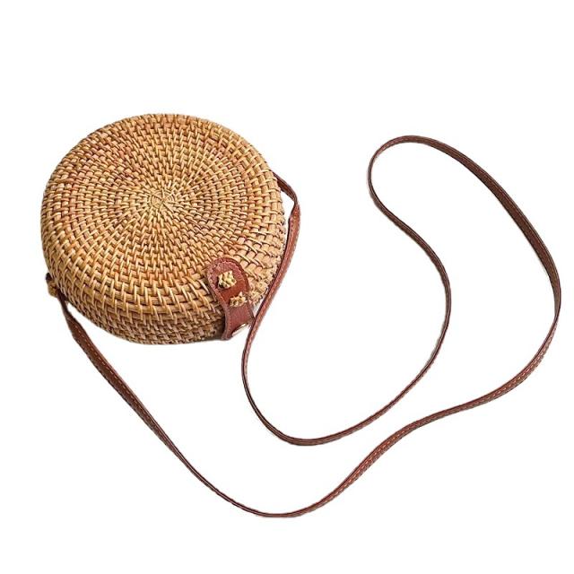 Vietnam Autumn Rattan Woven Round Bag Small Square Bag straw bag box bag beach bag