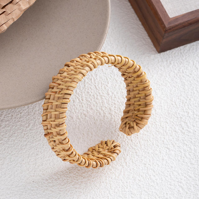 Boho hot sale woven bangle bracelet vacation hand jewelry