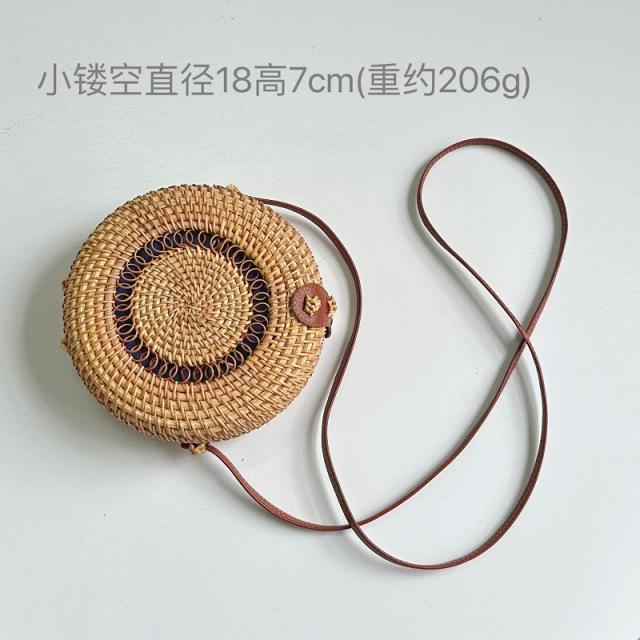 Vietnam Autumn Rattan Woven Round Bag Small Square Bag straw bag box bag beach bag