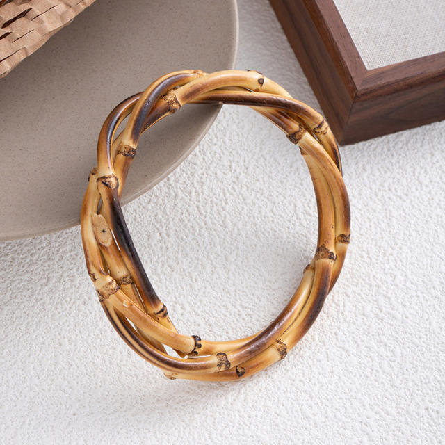 Boho hot sale woven bangle bracelet vacation hand jewelry