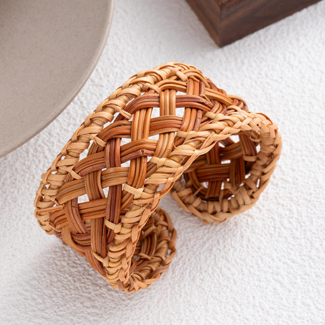 Boho hot sale woven bangle bracelet vacation hand jewelry