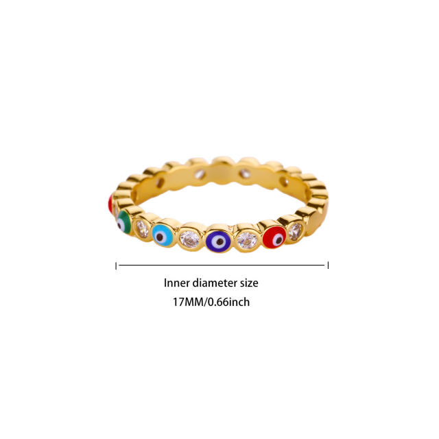 Fashion Retro Ins Style Blue Drip Glaze Open Ring Elegant Simple Geometric Zircon Versatile Ring