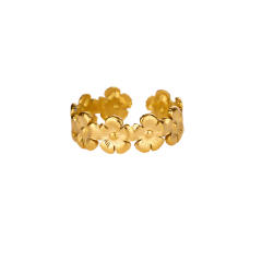 Simple Stainless Steel rings Flower Bow Marine Animal Open Rings
