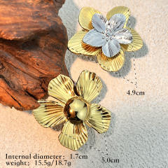 18KG oversize layer flower stainless steel rings