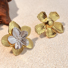 18KG oversize layer flower stainless steel rings