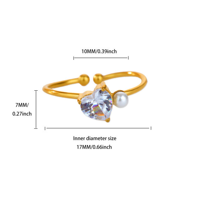 18KG classic blue cubic zircon inlaid stainless steel rings