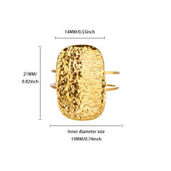 Simple Stainless Steel rings Flower Bow Marine Animal Open Rings