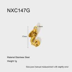 Ins Mermaid Flip-Top Heart Enamel Rainbow Stainless Steel Pendant Waterproof DIY Jewelry Accessories Charm for Women