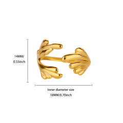 Simple Stainless Steel rings Flower Bow Marine Animal Open Rings