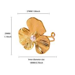 Simple Stainless Steel rings Flower Bow Marine Animal Open Rings