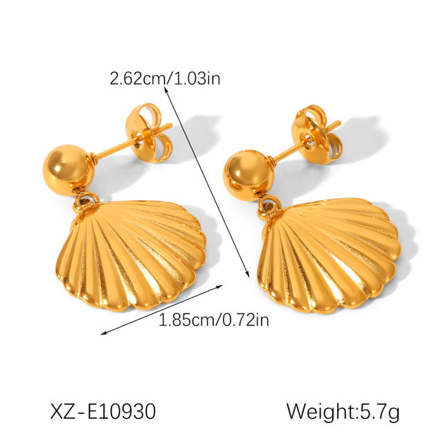 18KG easy match beaded series stainless steel necklace bracelet rings earrings set