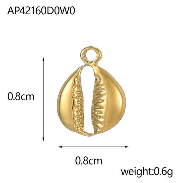 Ocean Style Series DIY Accessories Conch Shell Starfish Stainless Steel Electroplating DIY Handmade Necklace Bracelet Jewelry Hanging