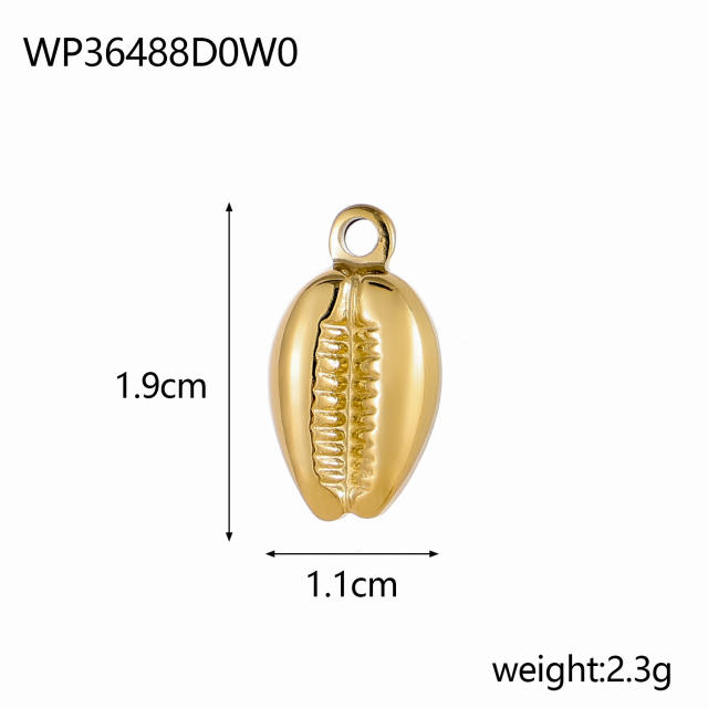 Ocean Style Series DIY Accessories Conch Shell Starfish Stainless Steel Electroplating DIY Handmade Necklace Bracelet Jewelry Hanging