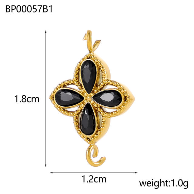 Micro-Studded Diamond Butterfly Lightweight Design Stainless Steel 18K Starry Sky Theme DIY Jewelry Zircon Moon Jewelry