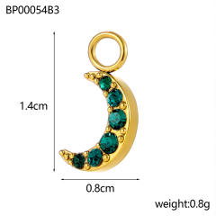 Micro-Studded Diamond Butterfly Lightweight Design Stainless Steel 18K Starry Sky Theme DIY Jewelry Zircon Moon Jewelry