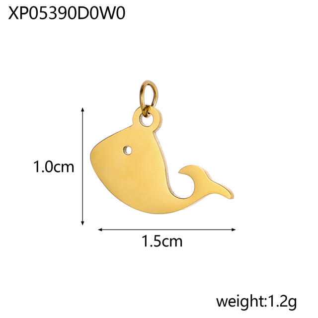 Ocean Style Series DIY Accessories Conch Shell Starfish Stainless Steel Electroplating DIY Handmade Necklace Bracelet Jewelry Hanging