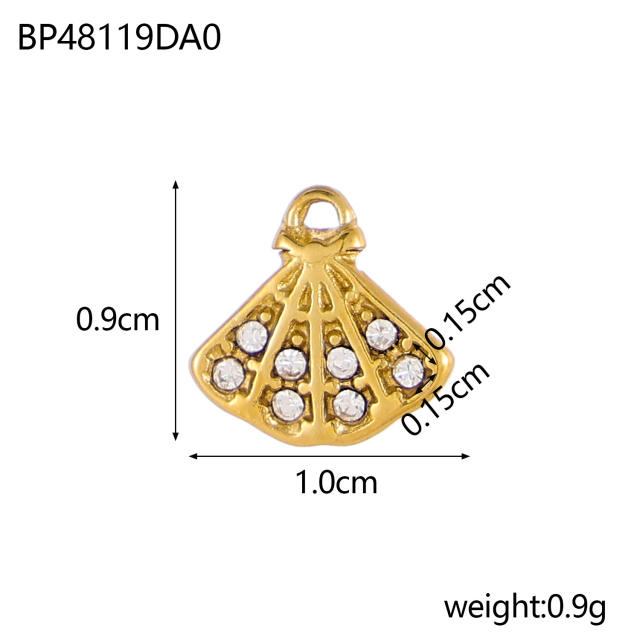 Ocean Style Series DIY Accessories Conch Shell Starfish Stainless Steel Electroplating DIY Handmade Necklace Bracelet Jewelry Hanging