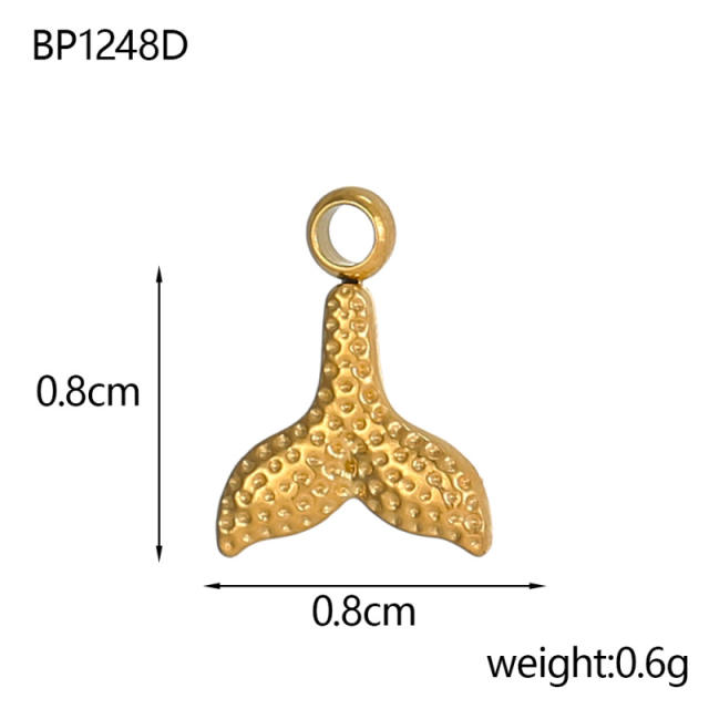 Hot-Selling Baroque Style Heart Pendant Zircon Inlaid Stainless Steel DIY Jewelry Accessories Wholesale