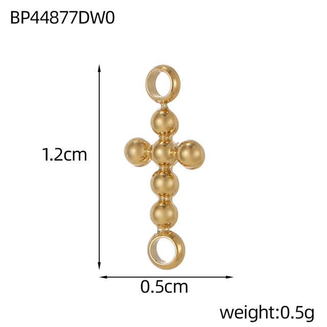Vintage handmade jewelry cross design charm DIY jewelry pendant stainless steel accessory