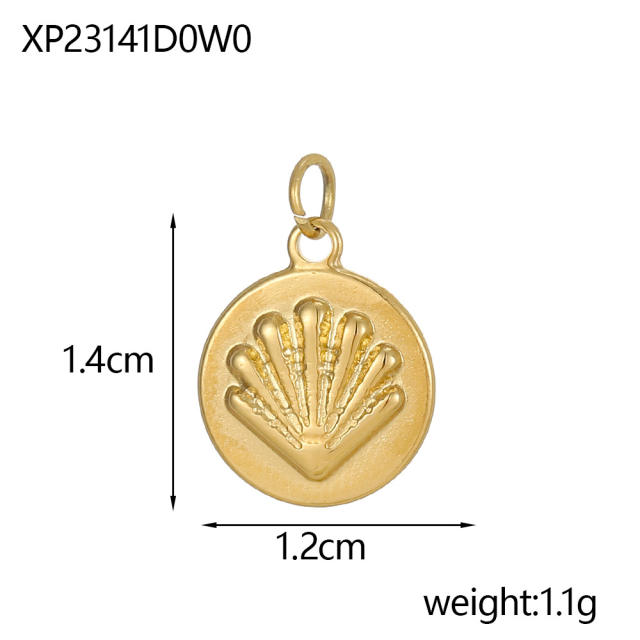 Ocean Style Series DIY Accessories Conch Shell Starfish Stainless Steel Electroplating DIY Handmade Necklace Bracelet Jewelry Hanging
