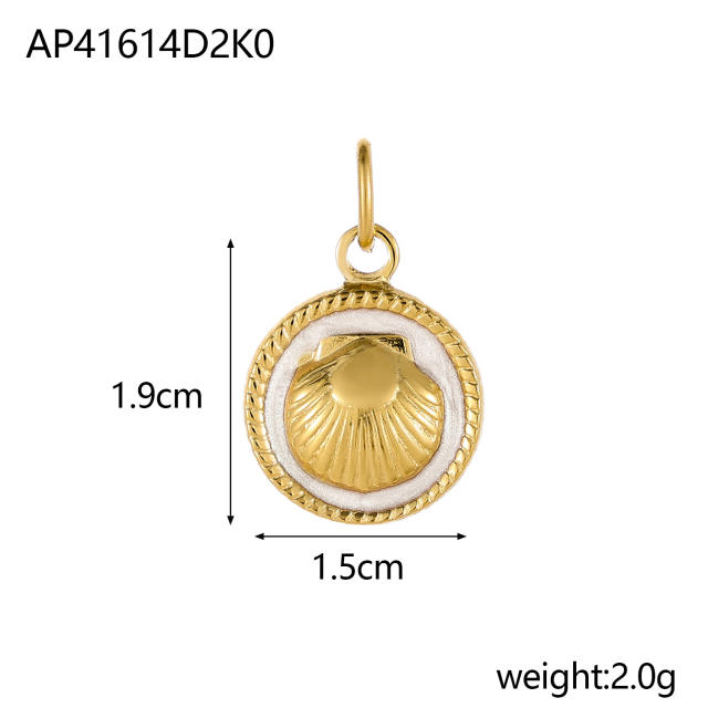 Ocean Style Series DIY Accessories Conch Shell Starfish Stainless Steel Electroplating DIY Handmade Necklace Bracelet Jewelry Hanging