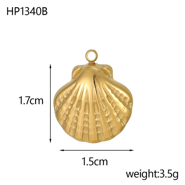 Ocean Style Series DIY Accessories Conch Shell Starfish Stainless Steel Electroplating DIY Handmade Necklace Bracelet Jewelry Hanging