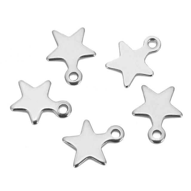 Hot-Selling Baroque Style Heart Pendant Zircon Inlaid Stainless Steel DIY Jewelry Accessories Wholesale