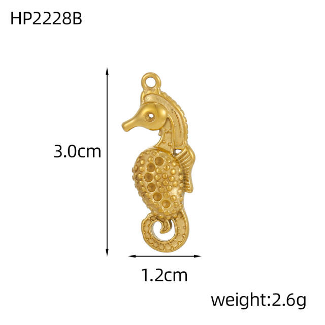 Ocean Style Series DIY Accessories Conch Shell Starfish Stainless Steel Electroplating DIY Handmade Necklace Bracelet Jewelry Hanging