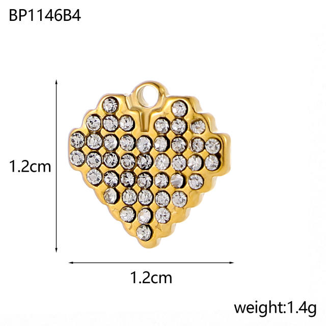 Micro-Studded Diamond Butterfly Lightweight Design Stainless Steel 18K Starry Sky Theme DIY Jewelry Zircon Moon Jewelry