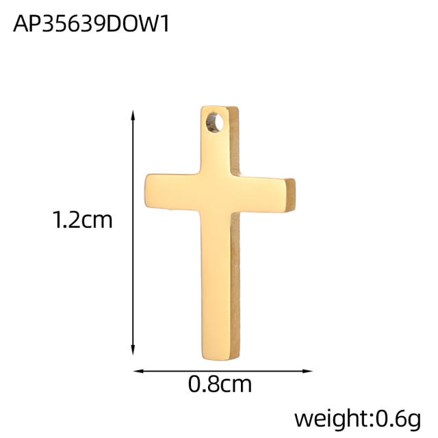 Vintage handmade jewelry cross design charm DIY jewelry pendant stainless steel accessory